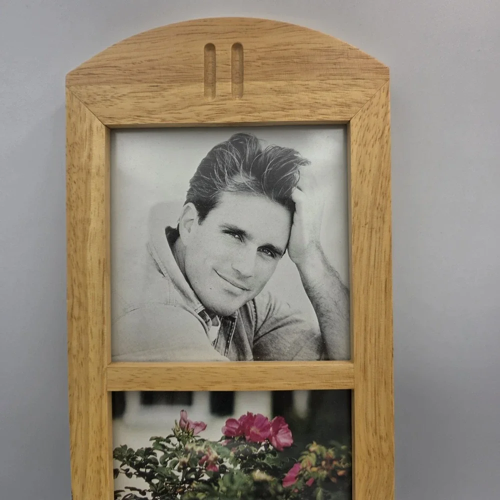 New Vtg Malden 1995 Collage 4 Opening Picture Frame for Photos Natural Wood 8106